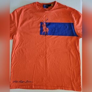 Polo Ralph Lauren Classic Fit L Graphic Jersey Short Sleeve T-shirt Orange